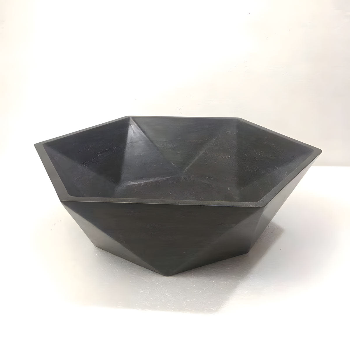 Polished natural stone bathroom sink glossy surface bright luxury