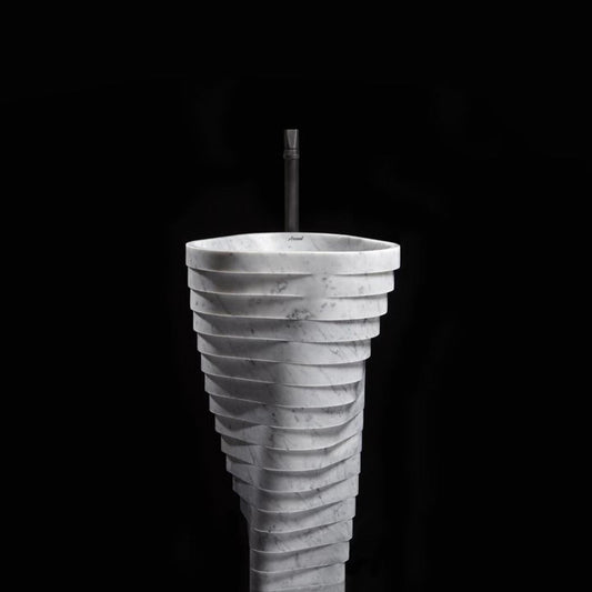 artistic modern design freestanding column basin