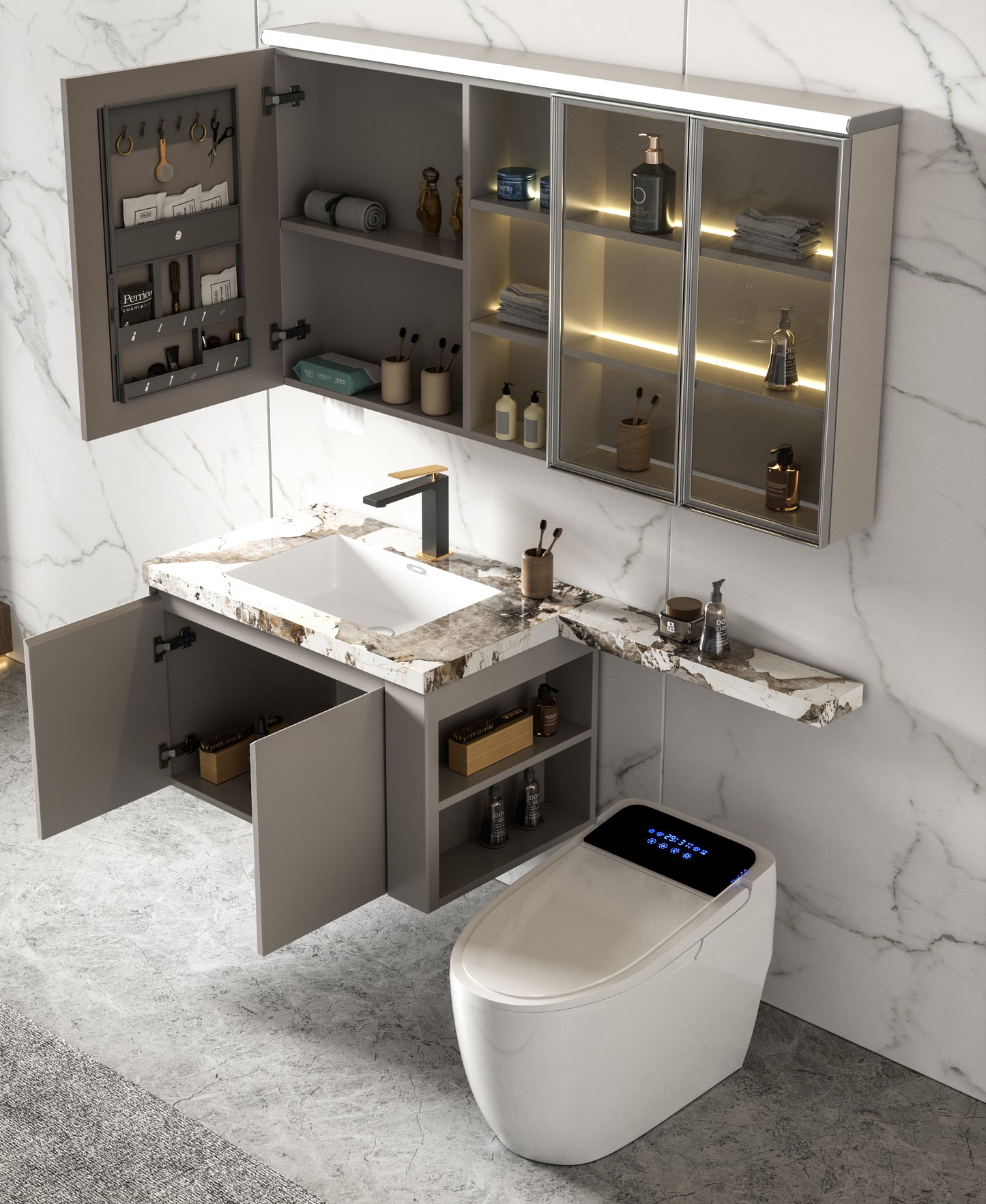 Aluminium Bathroom Cabinet - #116