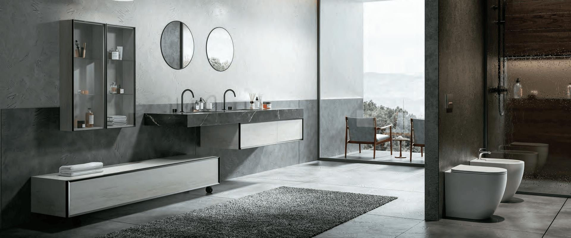 Modern bathroom vanity cabinet design by Duocai Bathrooms