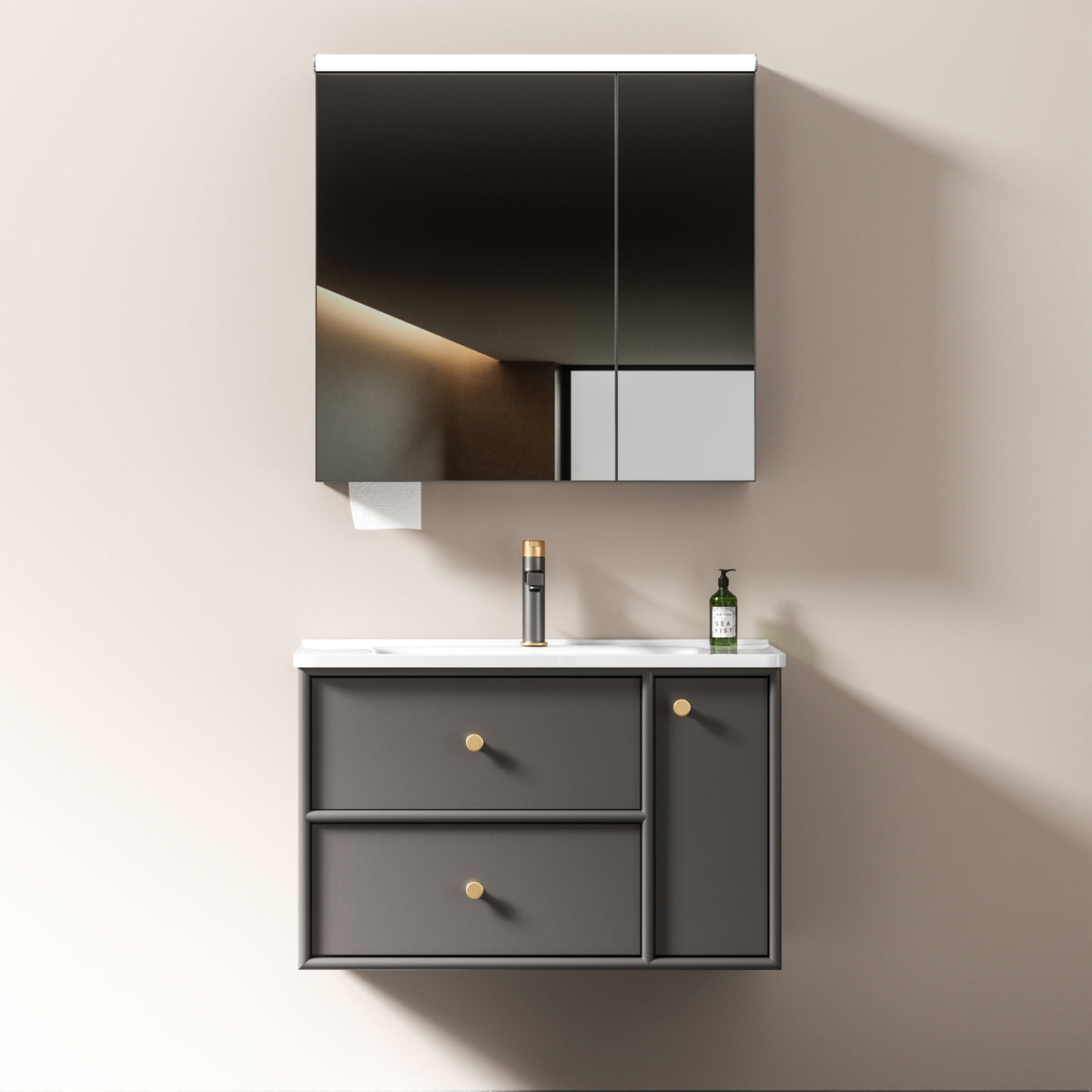 Aluminium Bathroom Cabinet - #606