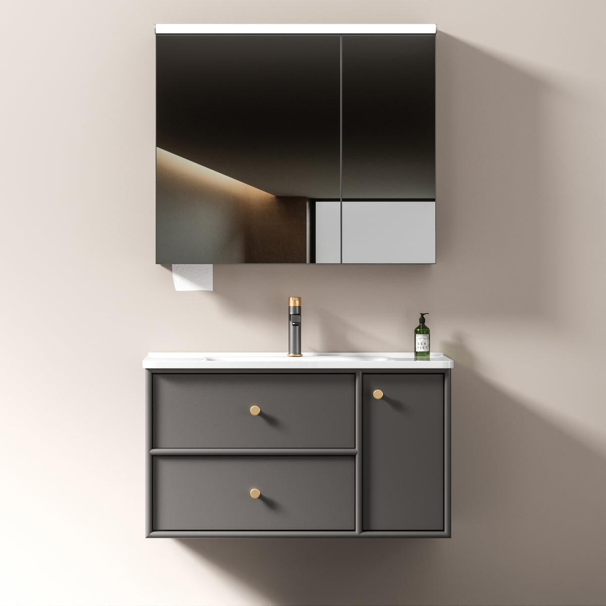 Aluminium Bathroom Cabinet - #606