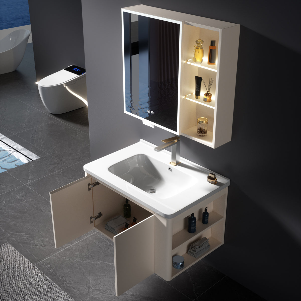 Aluminium Bathroom Cabinet - #803