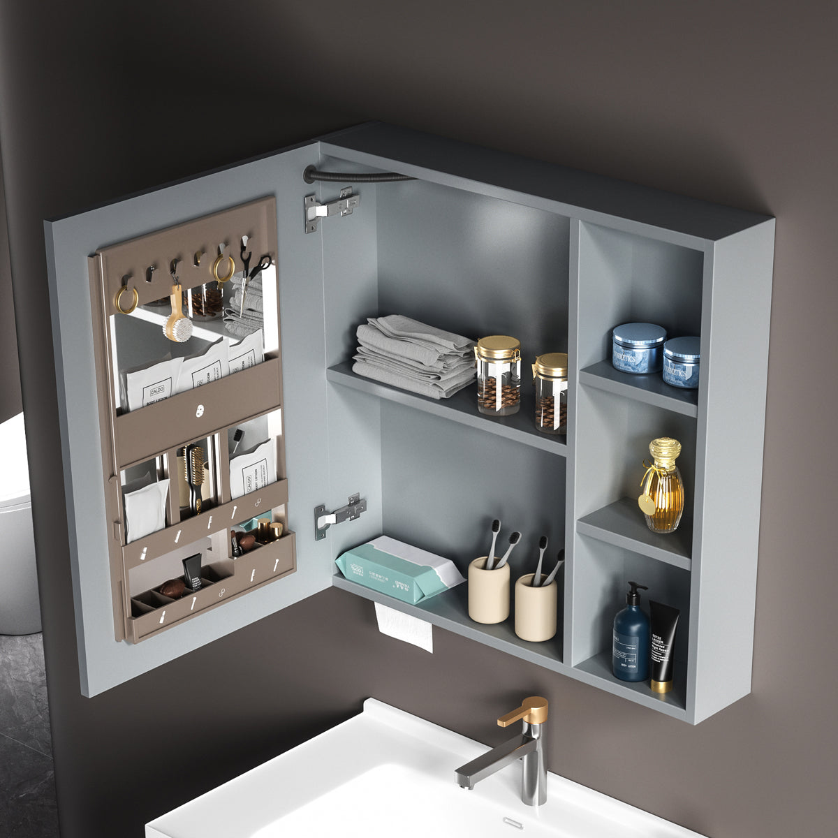 Aluminium Bathroom Cabinet - #813