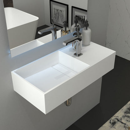 Artificial Stone Washbasin - Wall-hung - #PS-9012
