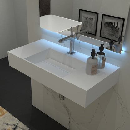 High-quality artificial stone vanity sink seamless texture modern customized