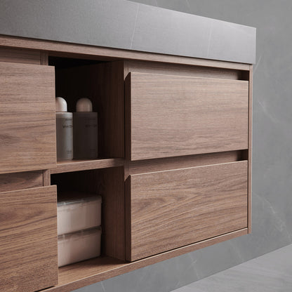 close shot of the drawer of the modern vanity unit