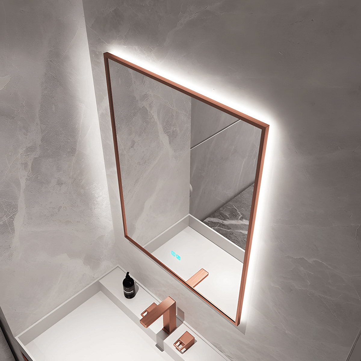 touch control dimmable bathroom mirror