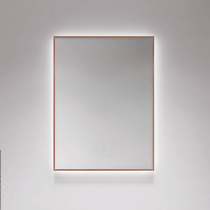 LED backlit anti-fog bathroom mirror