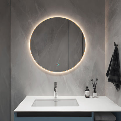 3-color dimmable LED bathroom mirror with adjustable brightness