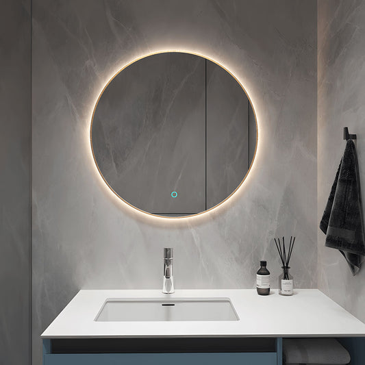 3-color dimmable LED bathroom mirror with adjustable brightness