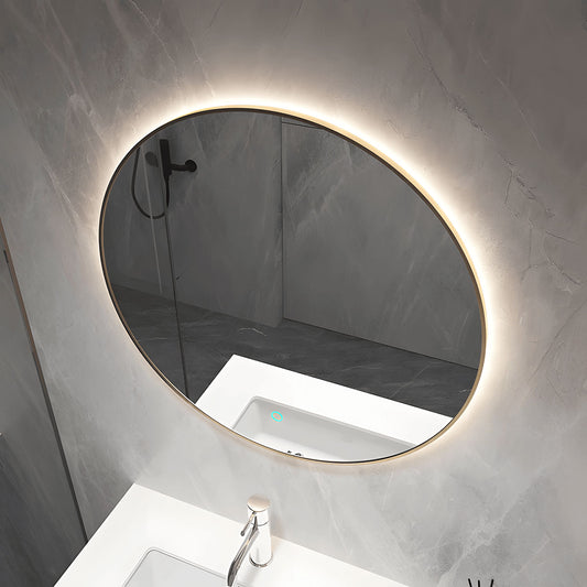 round dimmable LED bathroom mirror