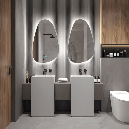Smart touch control LED bathroom mirror with sensor