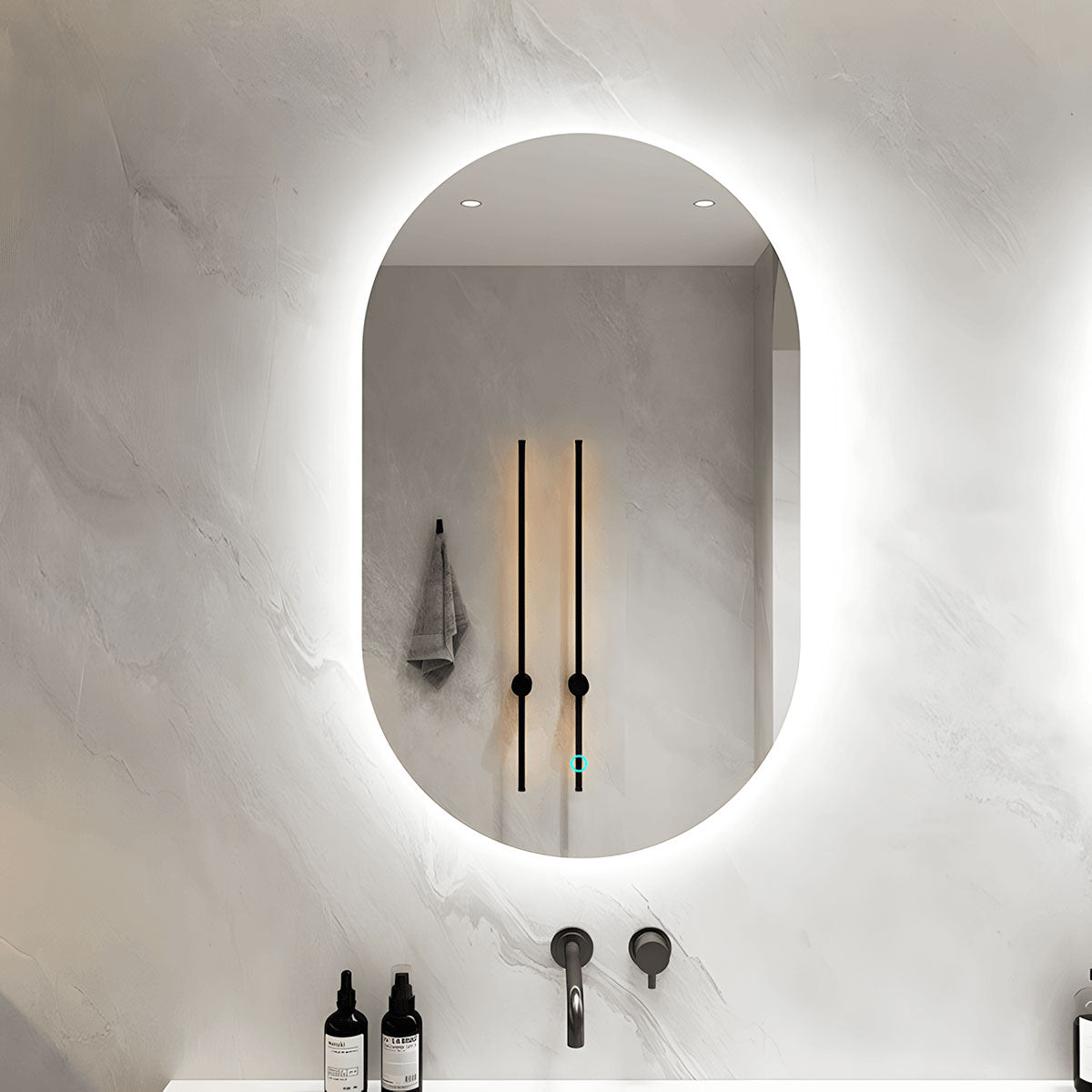 dimmable LED bathroom mirror