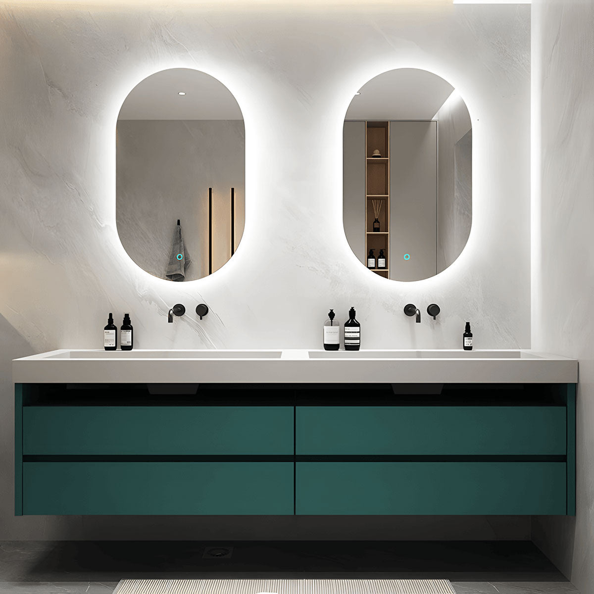 Commercial anti-fog LED bathroom mirror for hotel projects