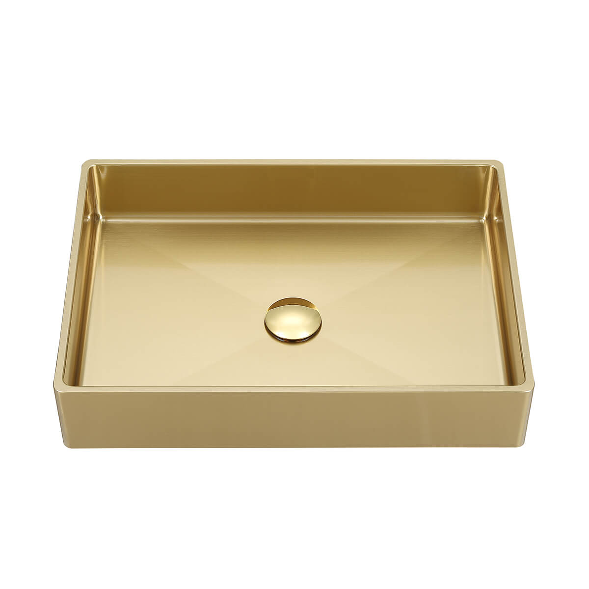 Rectangular seamless stainless steel hand basin for bathroom and commercial use