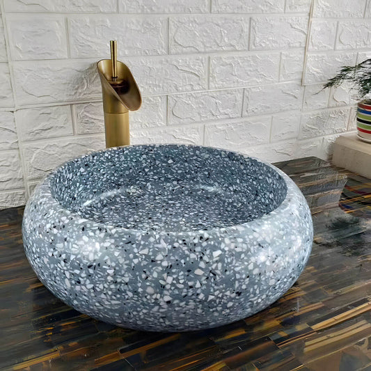Durable natural stone sink super hard material engineering public use