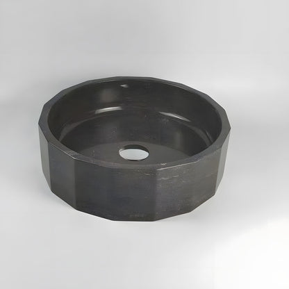 dark marble round wash basin