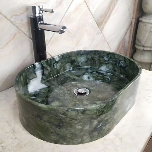 Premium marble vanity sink elegant natural veins luxury style