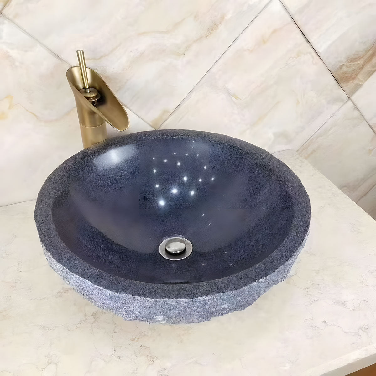 Natural stone bathroom vanity sink unique natural texture