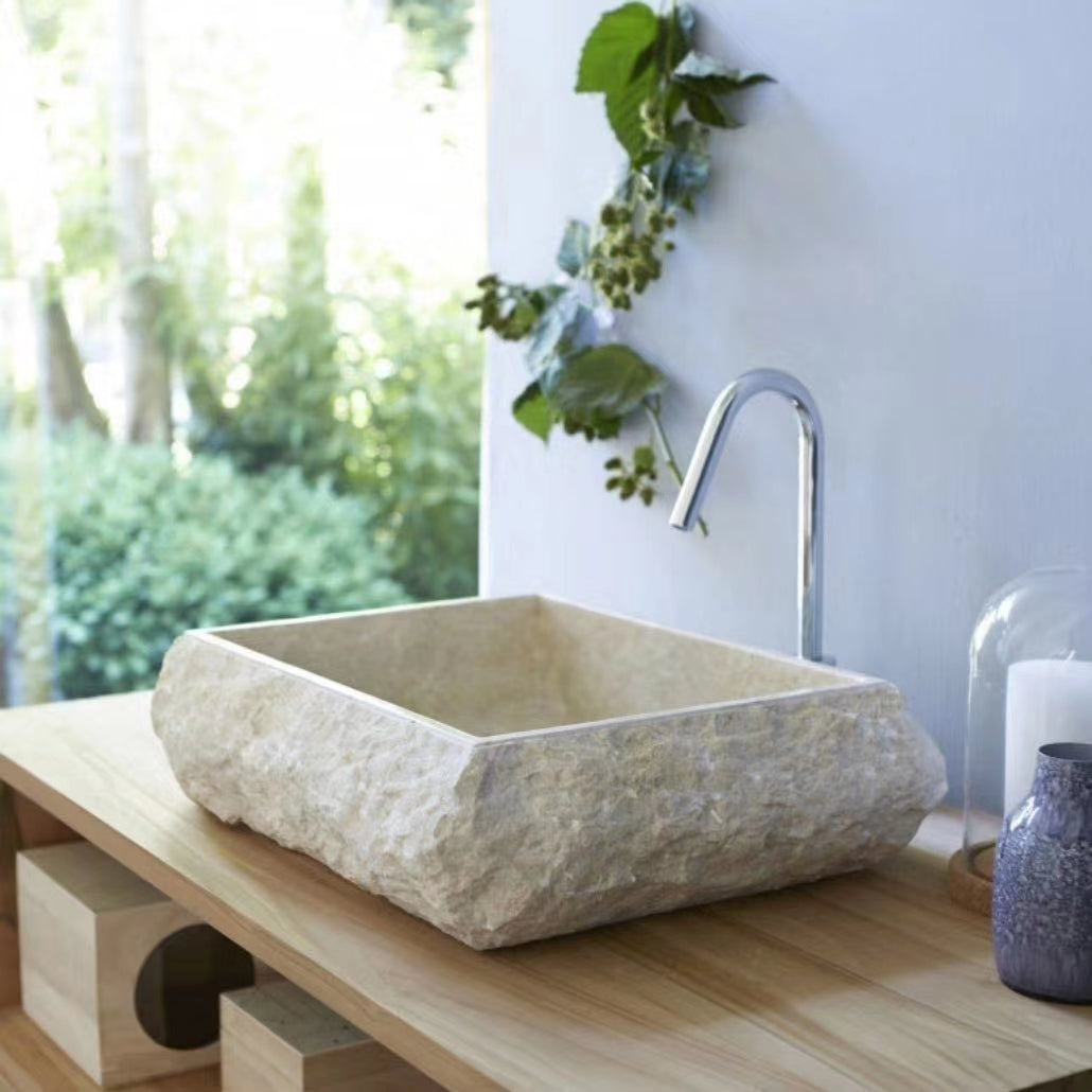 Stone Washbasin - Natural Marble - #BL-1001